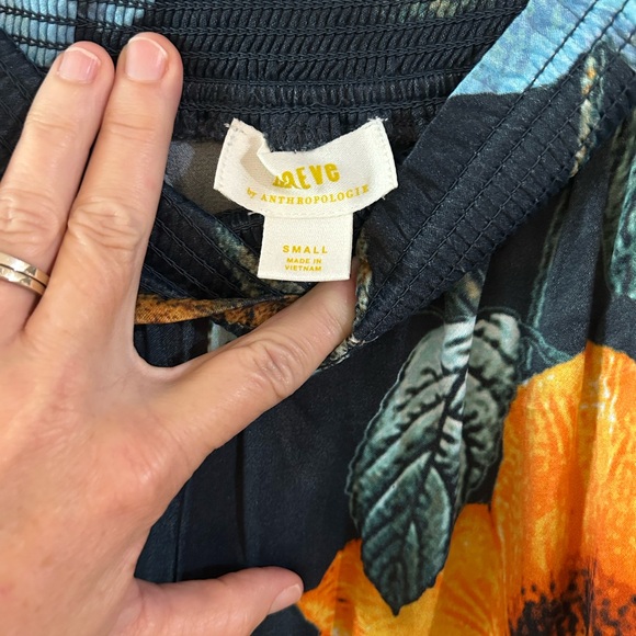 Anthropologie Saria Smocked Waist   Pant Wide-Leg by Mauve Size Small - Picture 2 of 9